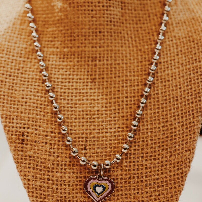 This adorable heart necklace is on an 18 inch chain!
