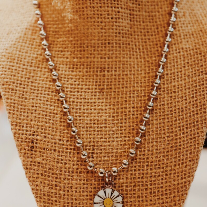 These adorable daisy necklaces by Kelli Hawk Designs are on an 18 inch chian!