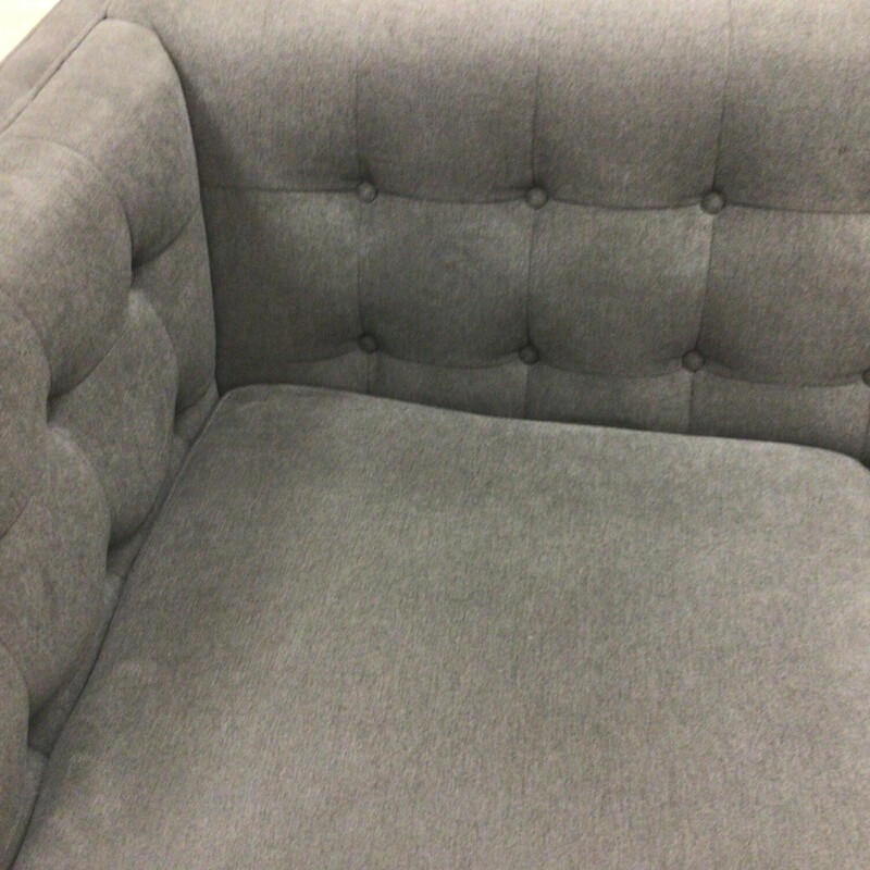 Gray Tufted Sofa, Gray, W/ Pillows<br />
88in wide