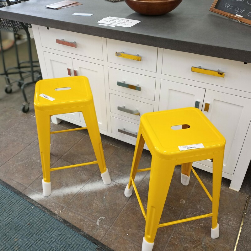 Yellow Metal Bar Stool multiple available!!