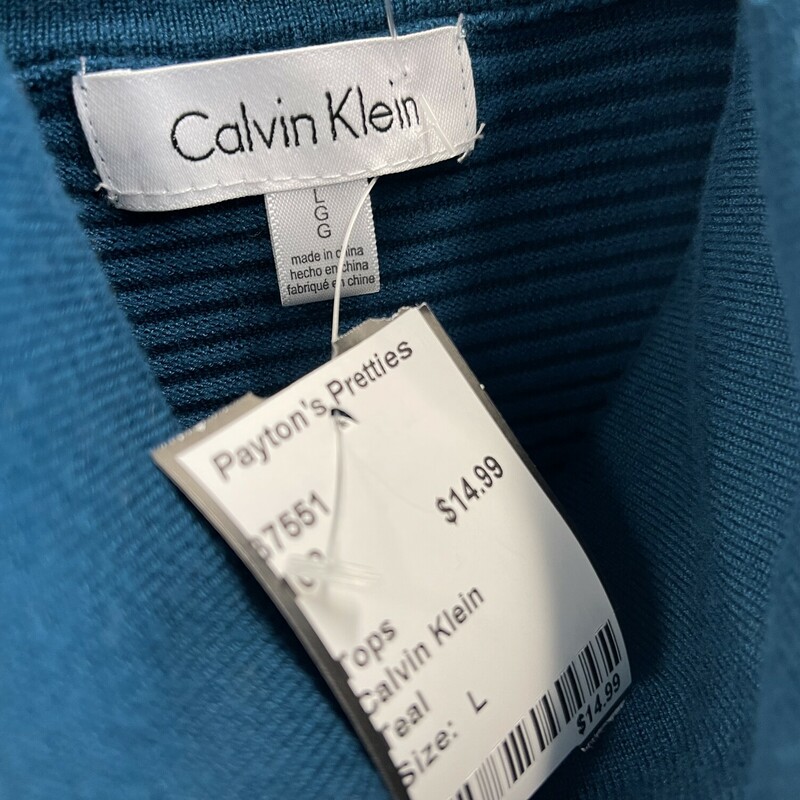 Calvin Klein, Teal, Size: L
