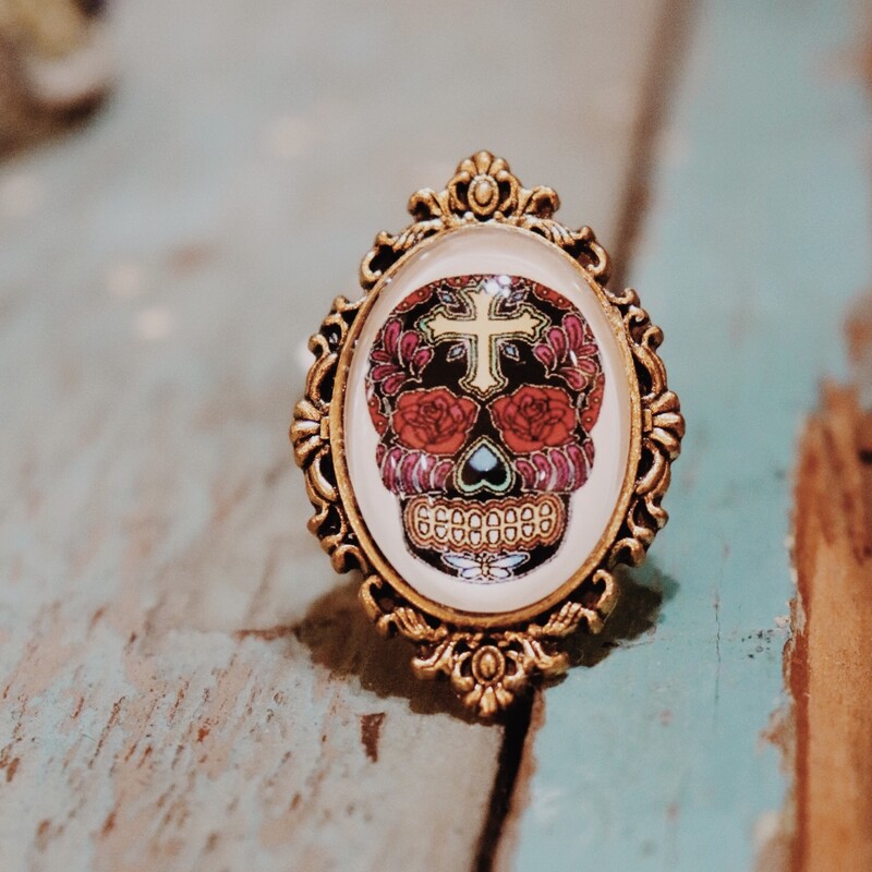 These awesome skull rings are unique and adjustable! Please select your color.