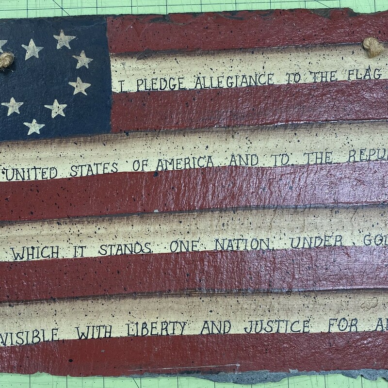 Painted Slate Flag