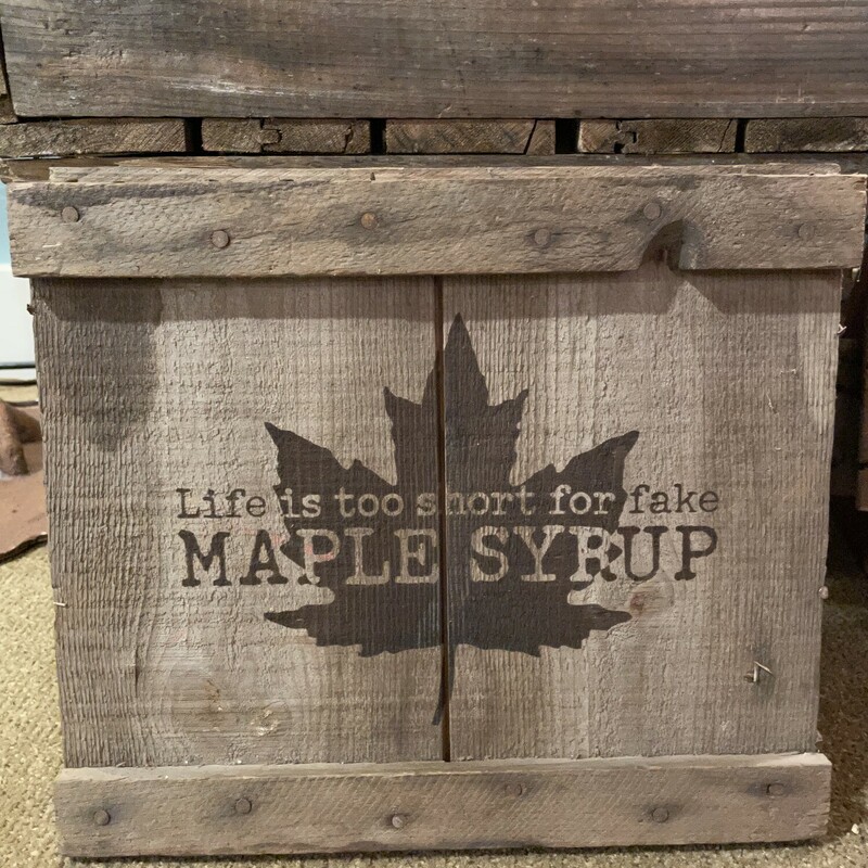 Maple Syrup Crate Sign