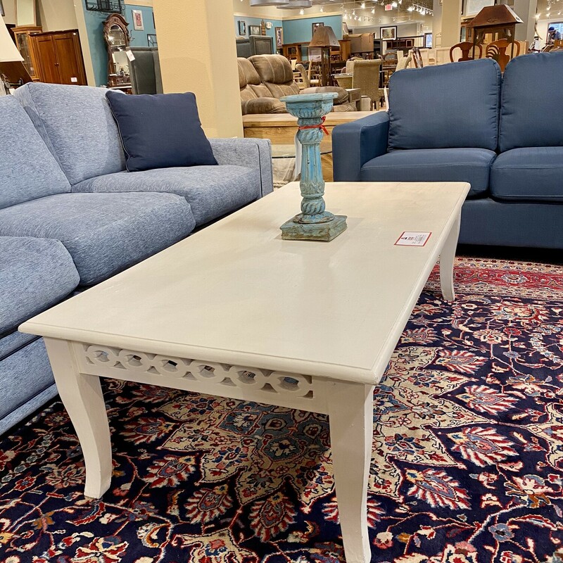 White Wood Coffee Table Consign Furniture Liberty Lake