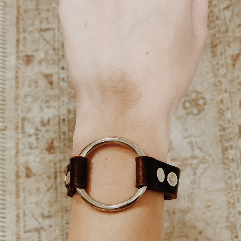 Leather Hoop Bracelet