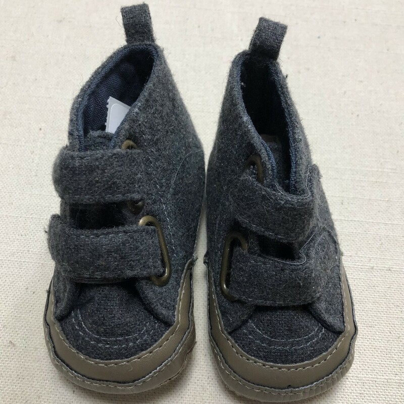 Baby Gap Velcro Shoes, Grey, Size: 1T