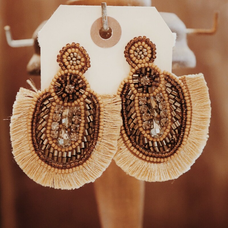 These beautiful earrings measure 2.5 inches long!