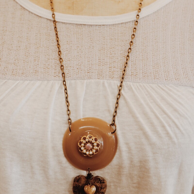 This beautiful, handmade necklace is on a 28 inch chain!