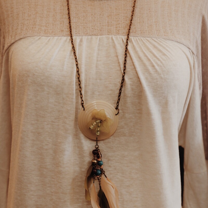 This handmade necklace is on a 34 inch chain!