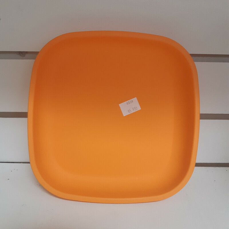 Recycled Plate Orange, Orange, Size: Eating