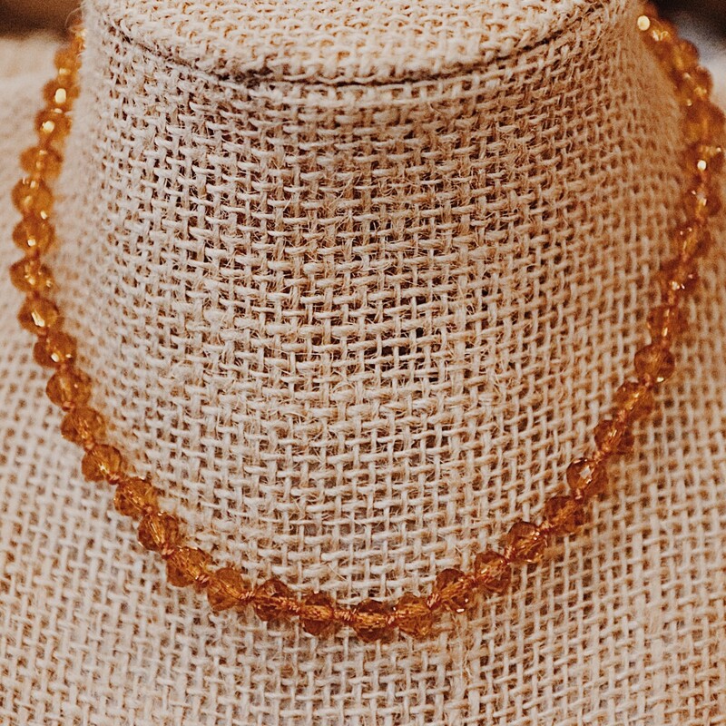 Gold  Beaded Choker Necklace. Very Cute layered with a longer necklace.