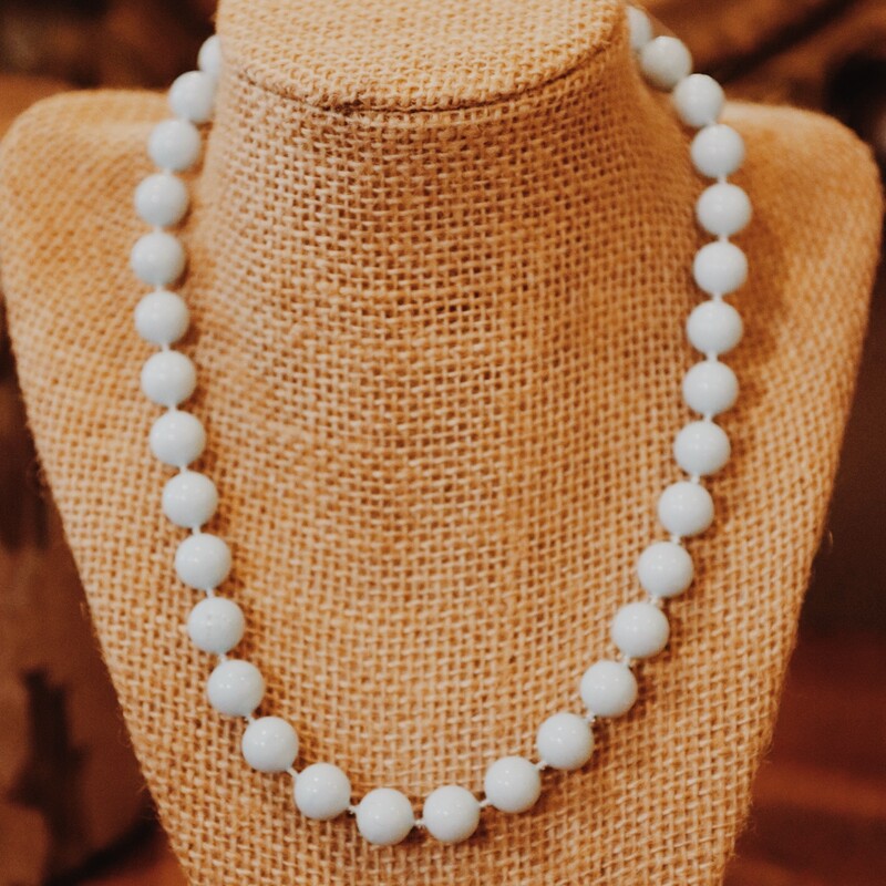 This beaded necklace comes in two sizes 8 in and 11in. The 8in necklace has beads that are a little larger than the beads on the 11 in necklace. This necklace comes in a variety of colors.