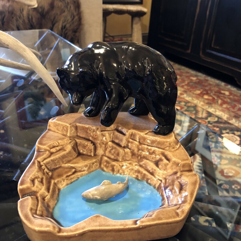 Ceramic Bear With Fish