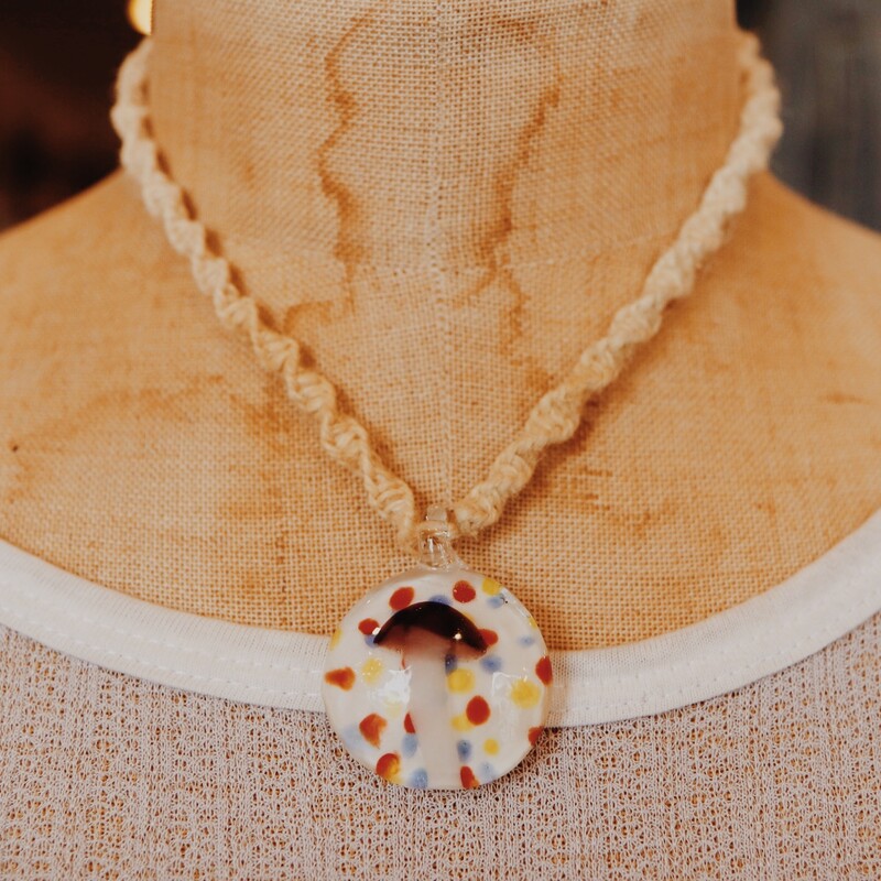 These adorable mushroom necklaces are on a 19 inch cord with adjustable lengths at 16.5 inches, 17.5 inches, 18 inches, and 19 inches! Available in a red mushroom or a brown mushroom!