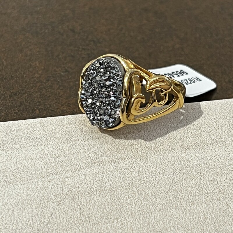 Ring 925 Gray Pave