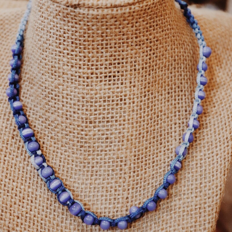 These adorable blue chokers measure 17 inches long with adjustable sizes between 14 and 17 inches!