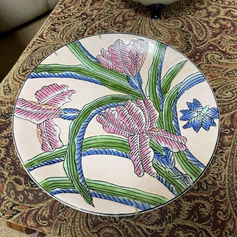 Decorative Floral Plate, Size: 10 Dia