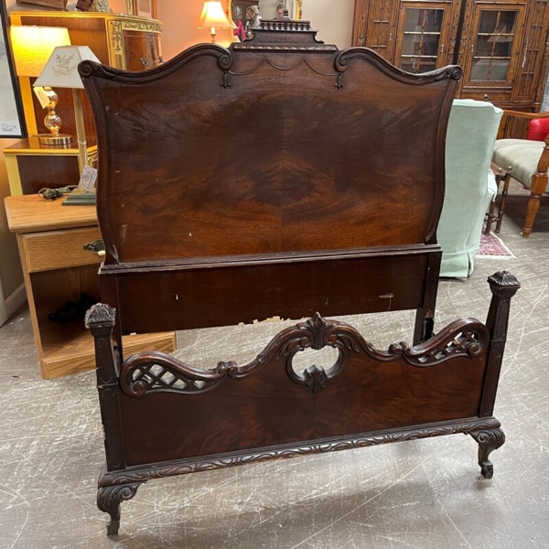 Victorian Wood Bed, HB/FB Only, Size: Twin