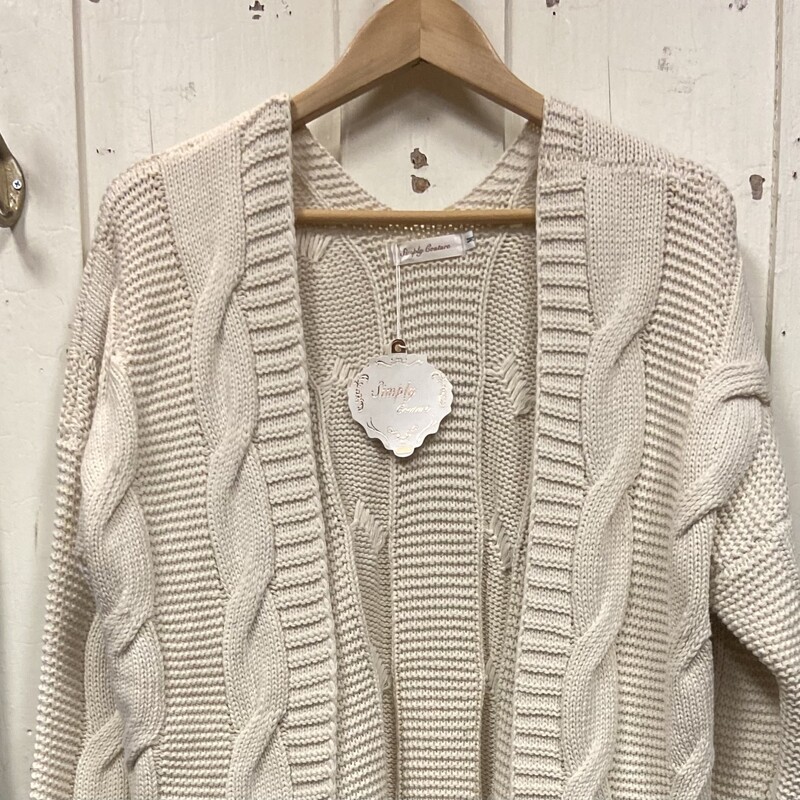 NWT Crm Long Cable Cardi