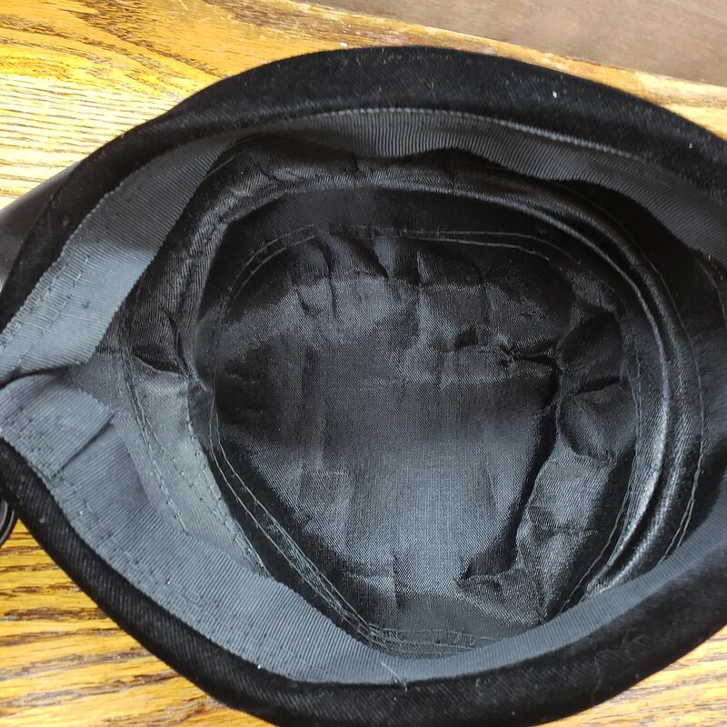 Vtg Velvet & Satin Hat, Black, Size: Ladies