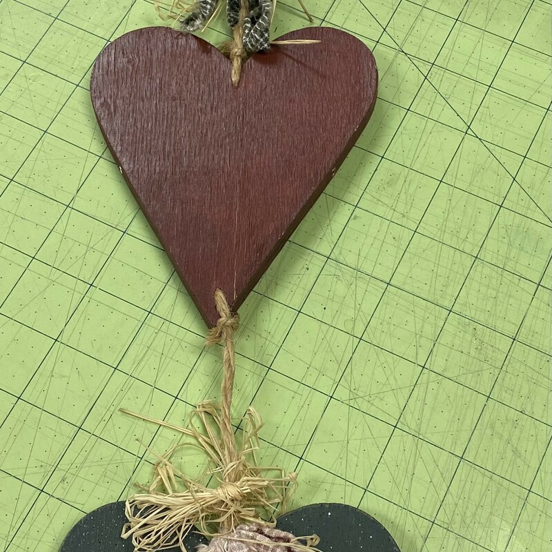 3 Wood Heart Hanging
