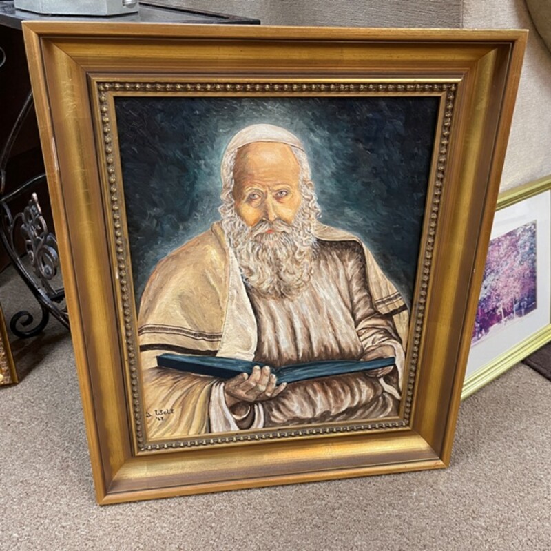 Rabbi Painting, Size: 21x26