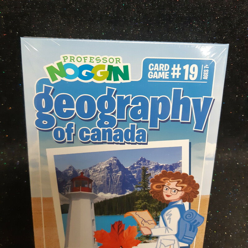 About this item
Professor Noggin's series of educational card games encourages kids to learn interesting facts about their favorite subjects like Geography of Canada.
Each of the thirty game cards combines trivia, true or false, and multiple choice questions.
Easy and hard levels keep kids interested and challenged while of course having fun!
