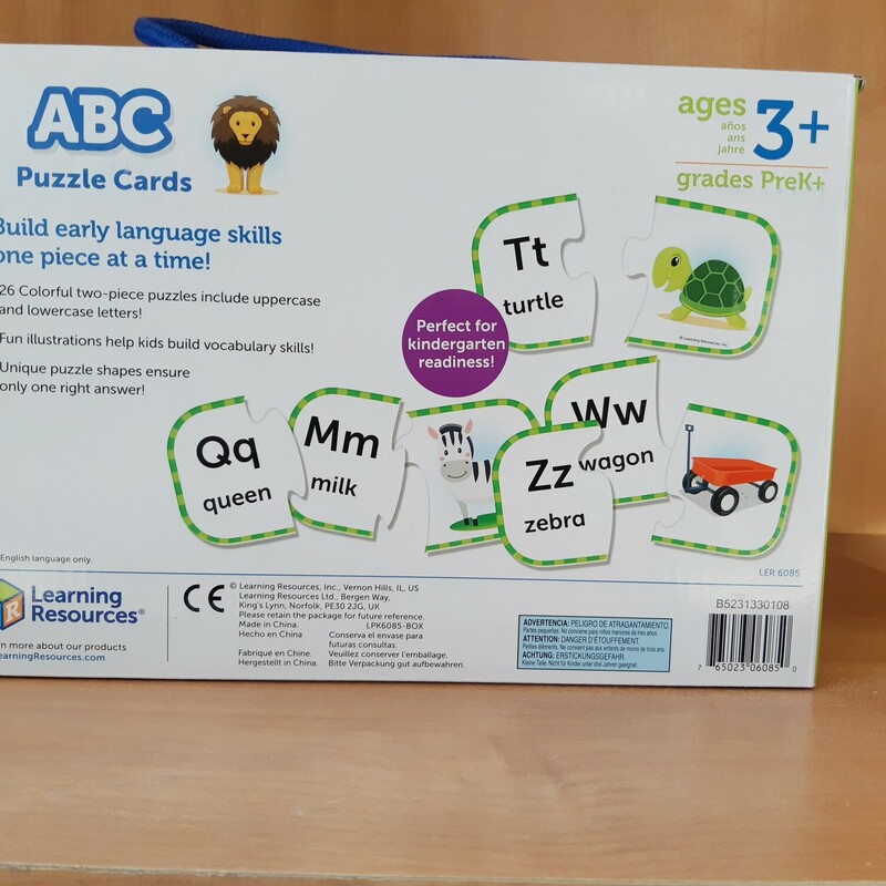 ABC Puzzle Cards, 3+, Size: Puzzle