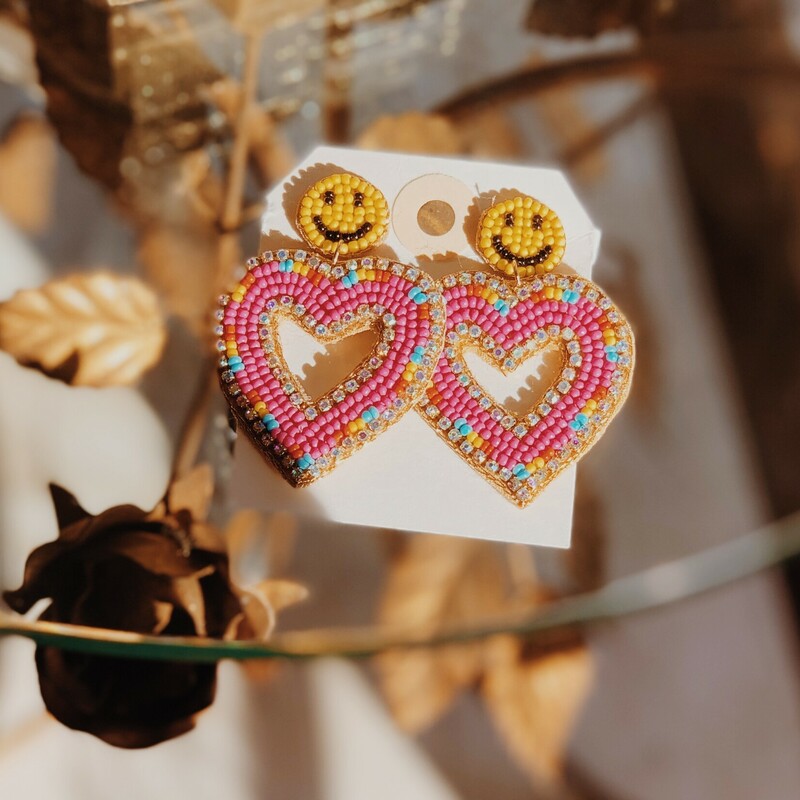 Smiley Heart Earrings