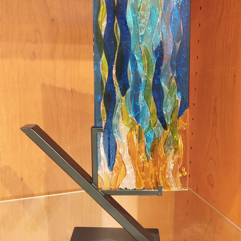 Fused Glass Art Designs
Fused Glass Waterfall and Stand
Glass 5.5x11.5
With Stand 15x9.5