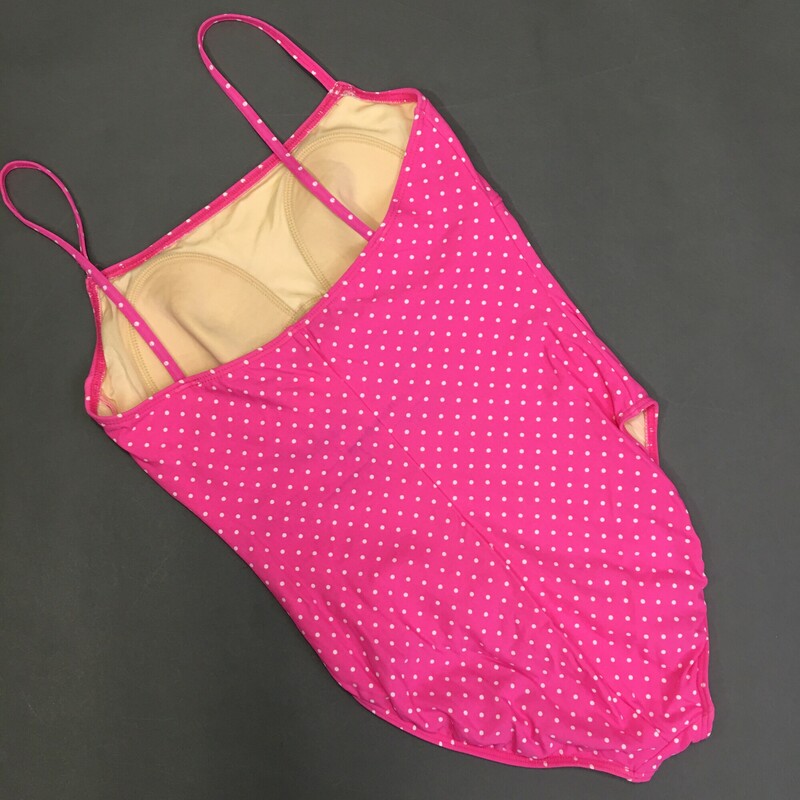 100-492 Lands End, Pink one piece with small white polka dots. suit is lined with fixed lightly padded cups, Size: Regular 16
83% Nylon 17% lycra/spandex
hand wash cold no bleach dry flat
5.70 oz