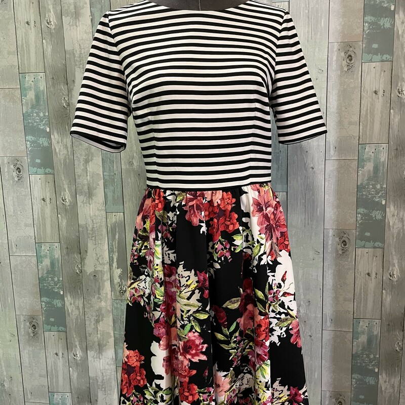 Jessica Howard Striped & Floral Dress
Zip back, polyester/spandex blend
Size: 12