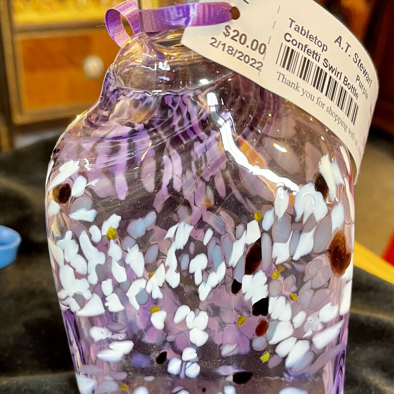 Confetti Swirl Bottle, Purple, Size: None