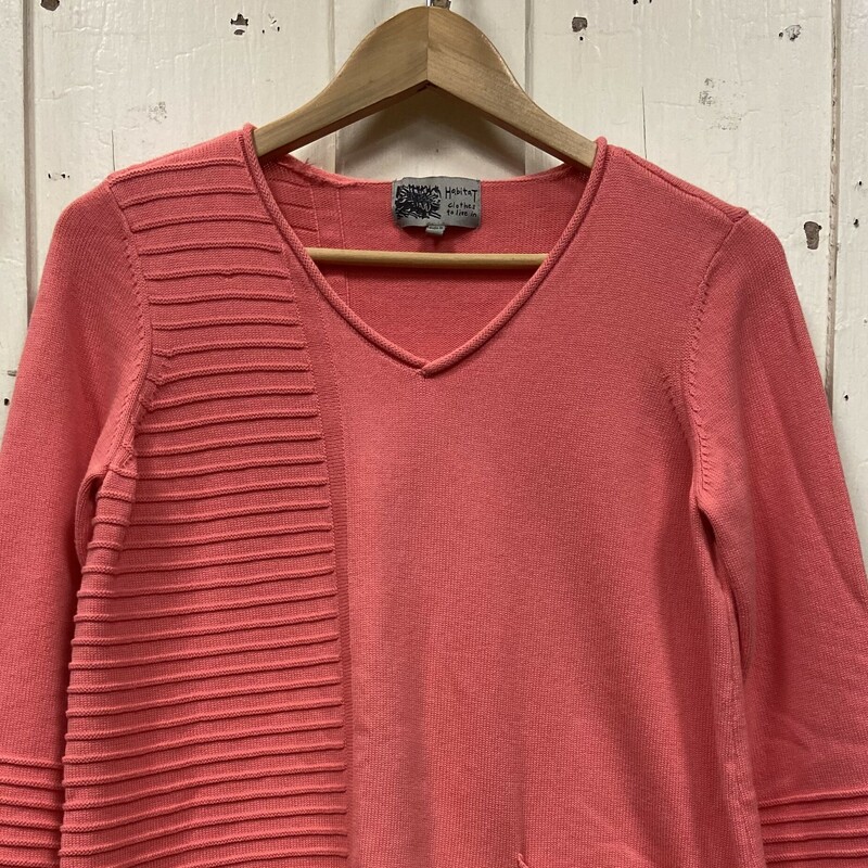 Coral Sweater W/pocket