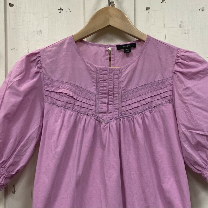 Lilac Lace Ruffle Slv Top