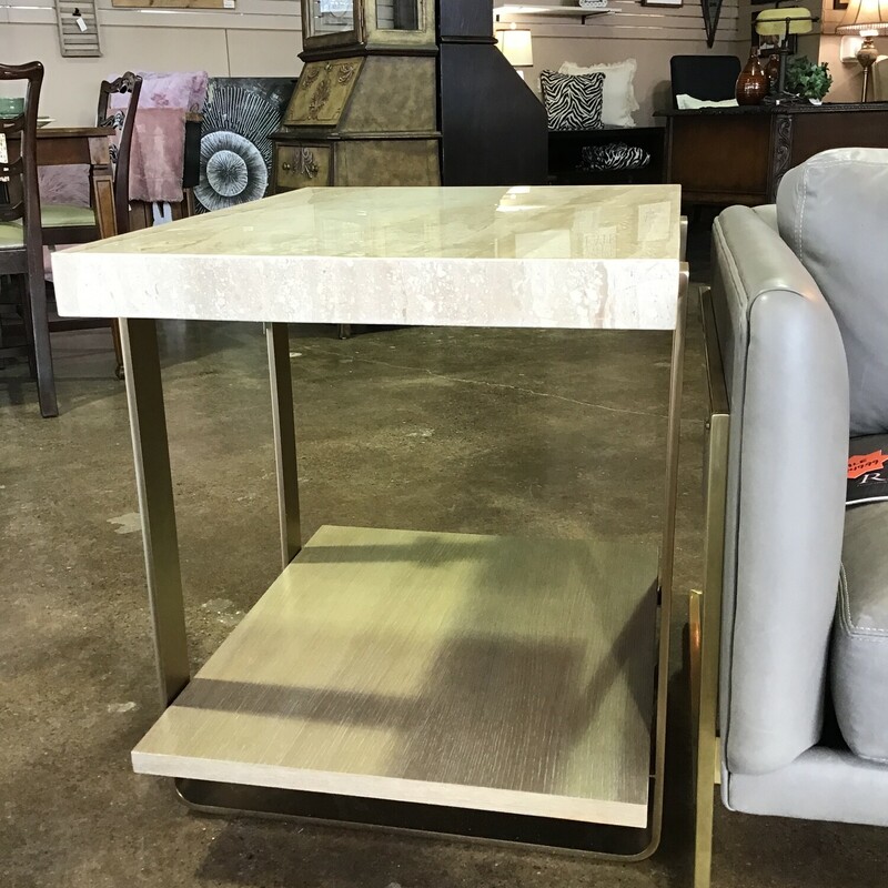 Stone Top End Table