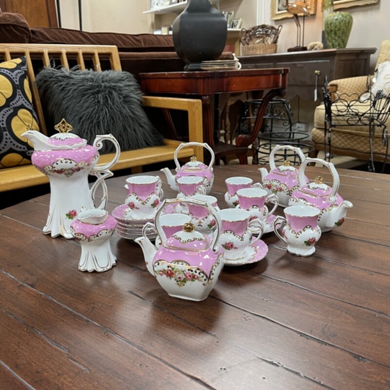 5-pc Pink Tea Set