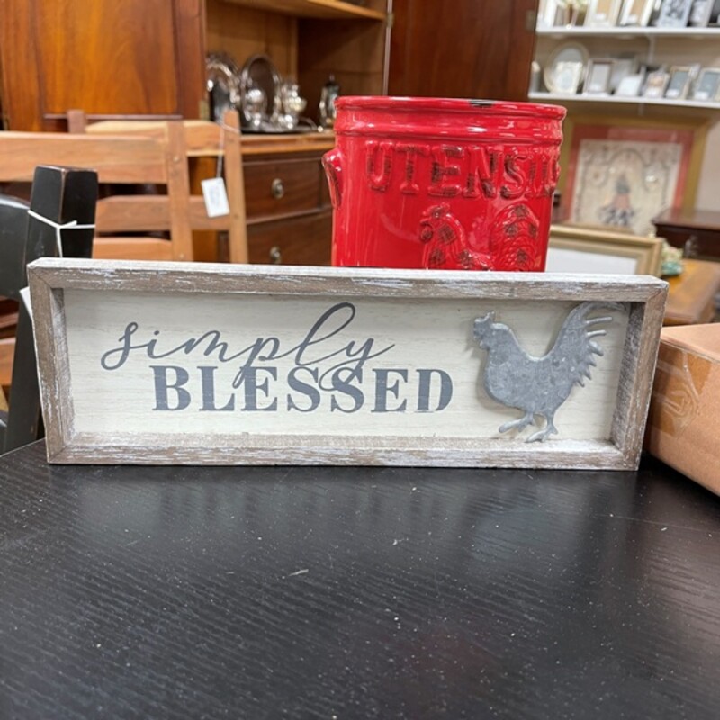 Simply Blessed Sign, Size: 12x4