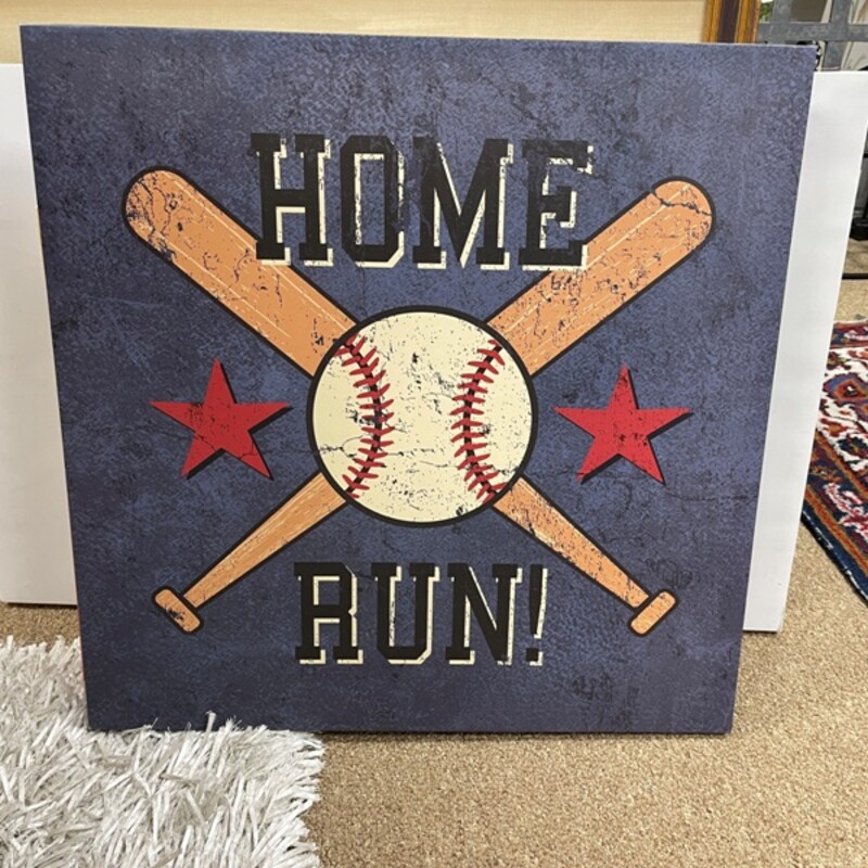 Home Run Canvas, Size: 24x24