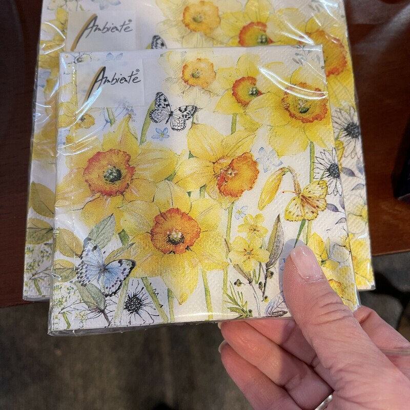 Classic Daffodils Napkins, None, Size: Lunch