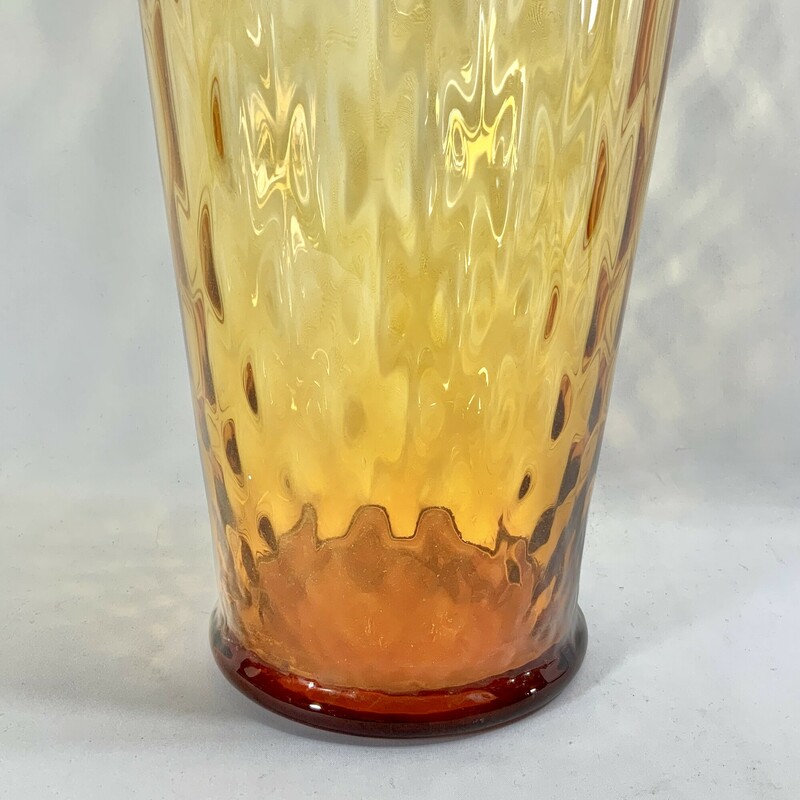 MCM amber glass vase 19 inches high