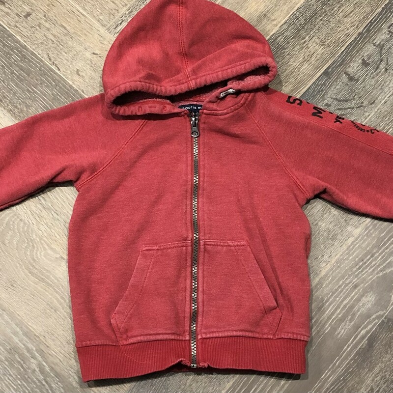Souris Mini Hoodie, Red, Size: 3Y