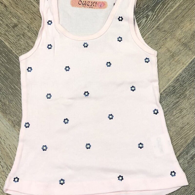 Ouch Tank Top, Pink, Size: 4Y