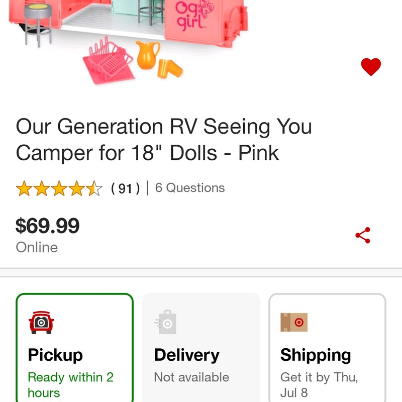 OUR GENERATION RV,

***** THIS IS A PICKUP ONLY ITEM *****

NO SHIPPING