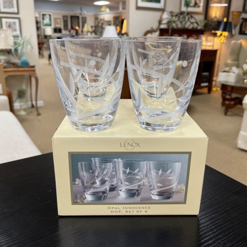 Lenox Opal Innocence Double Old Fashioned Glasses, Set/4