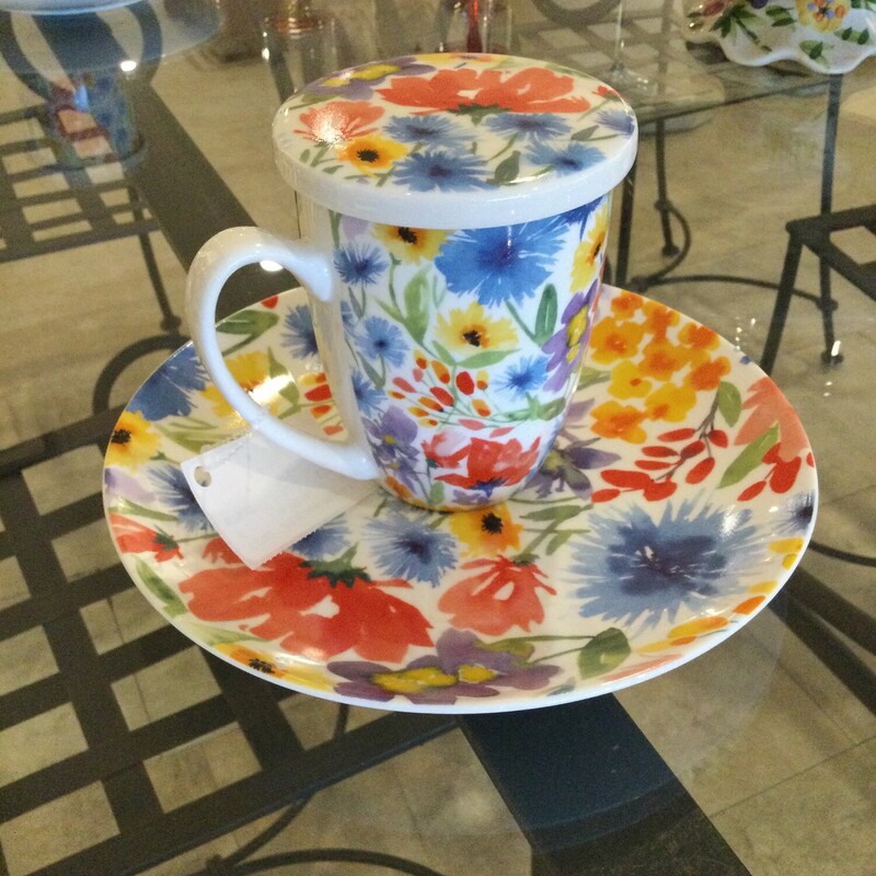 Wildflower Mug With Infuser & Plate
Multi