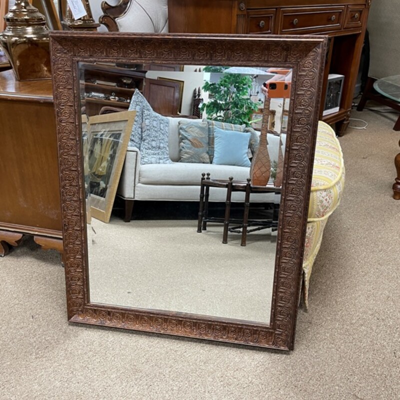 Etched Frame Mirror, Size: 27x33