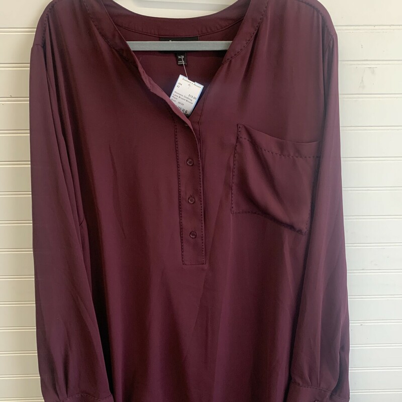 Lane Bryant Blouse, Plum, Size: 26/28