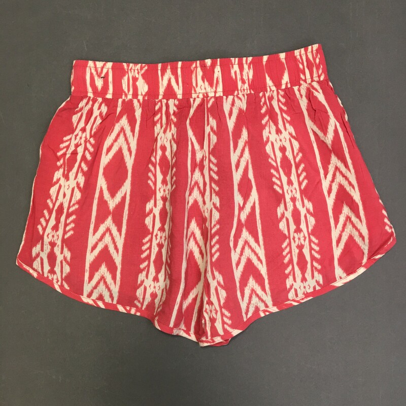 Abercrombie And Fitch shorts Pink and Cream batik pattern, 100% viscose, Size: Small Juniors or Petite<br />
2.6 oz